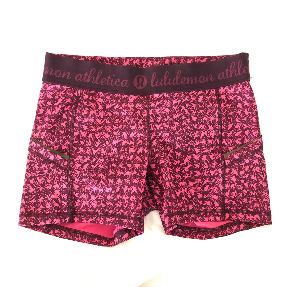 Lululemon Pink 4” Biker Shorts size 8